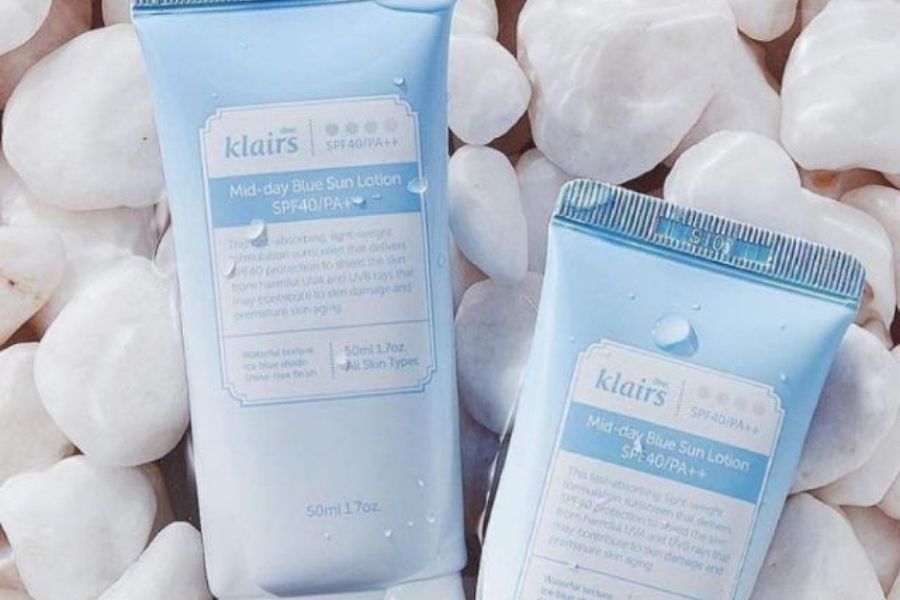 KCN Klairs Mid-day Blue Sun Lotion Cosdna SPF40 PA++