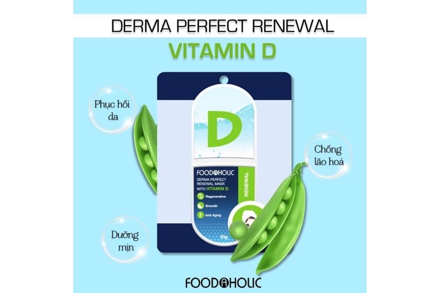 Mặt nạ Foodaholic Vitamin D Derma Perfect Renewal Mask Phục Hồi Da