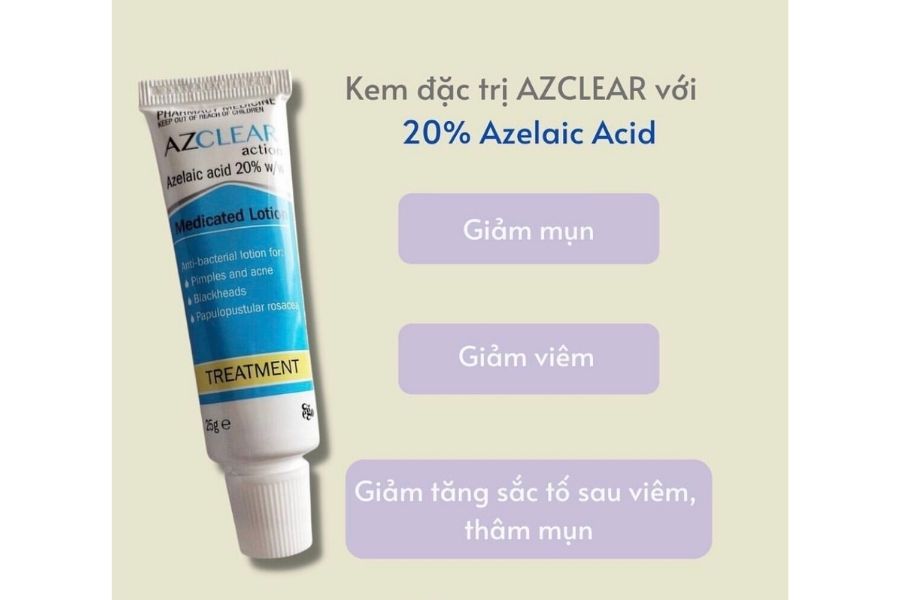 Thành phần chính của kem dưỡng Azclear 20% Azelaic Acid