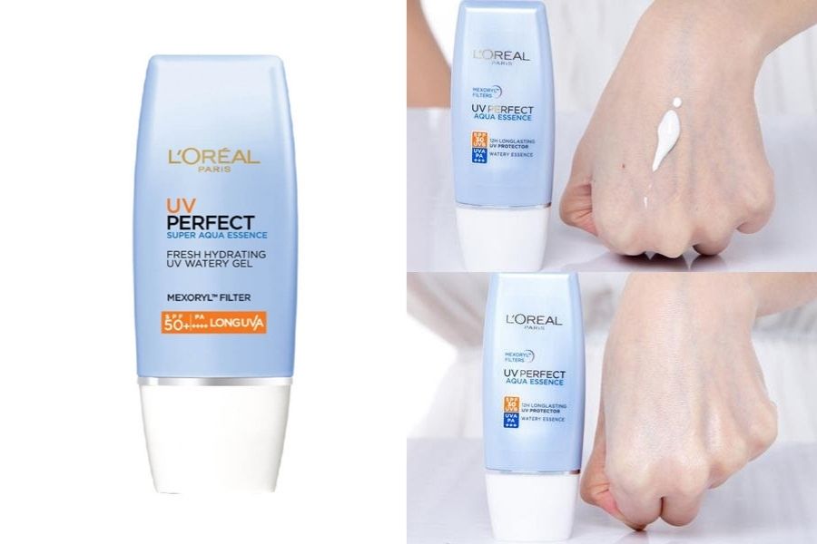 Chất kem L’Oréal Paris UV Perfect Aqua Essence SPF50+ PA++++  