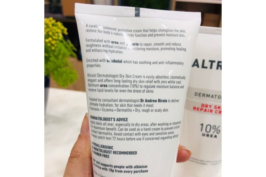 thành phần kem dưỡng Altruist Dry Skin Repair Cream