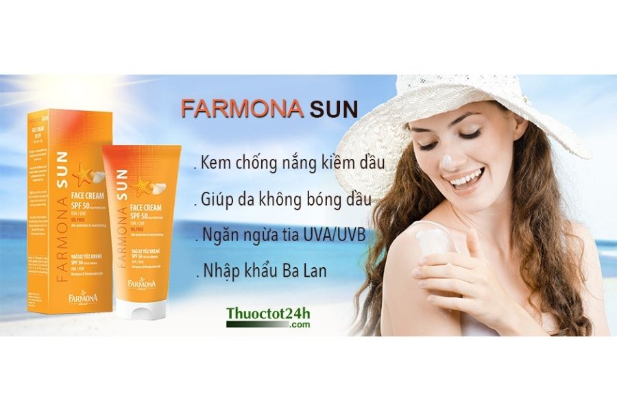 review kem chống nắng Farmona Sun Face Oil Free