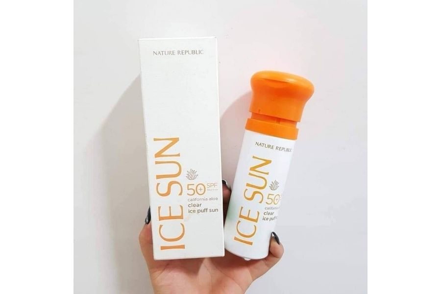 Kem chống nắng Ice Sun Nature Republic review