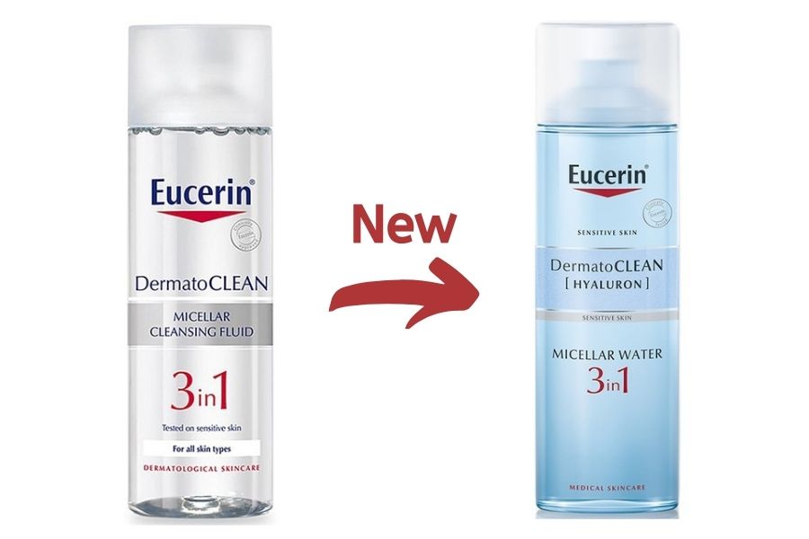  Tẩy trang Eucerin DermatoClean Micellar Cleansing Fluid 3 in 1 mẫu mới