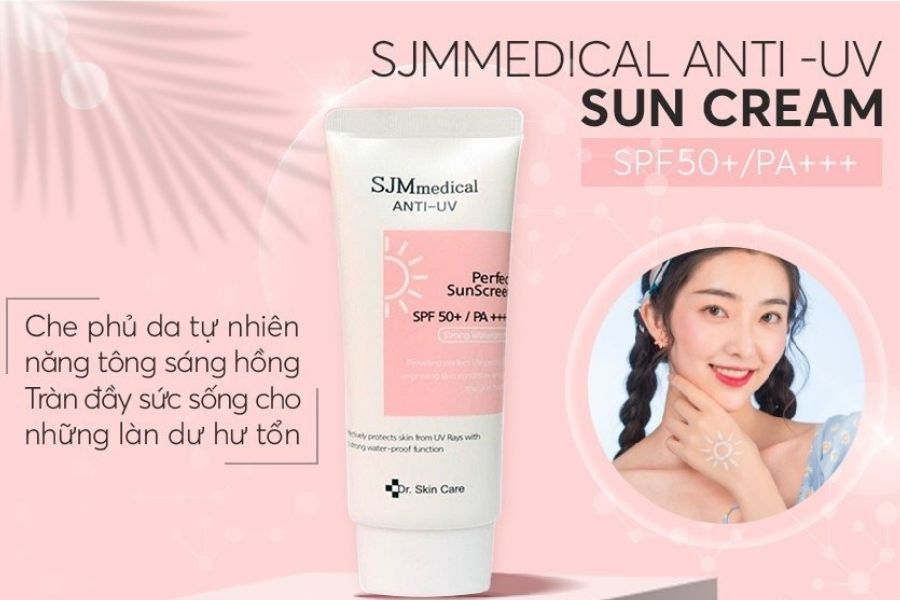 Review kem chống nắng SJM Medical Anti-UV Perfect Sunscreen