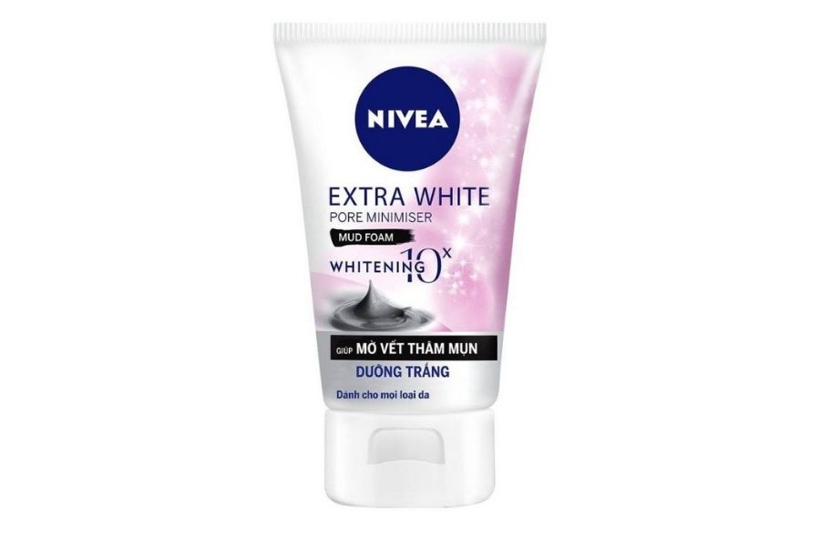 Sữa rửa mặt trị mụn Nivea Extra White Pore Minimiser Mud Foam