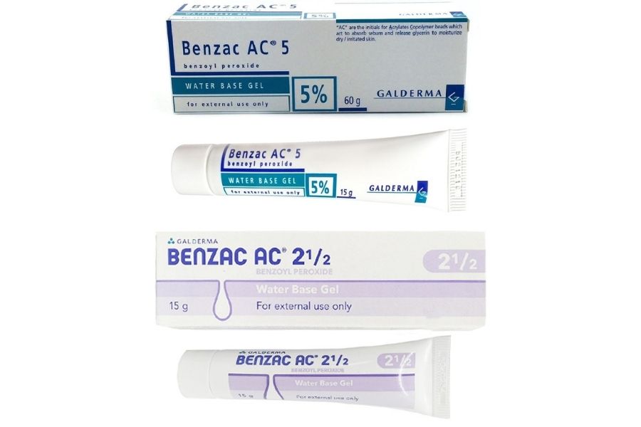 Trị mụn Benzac AC Benzoyl Peroxide có mấy loại
