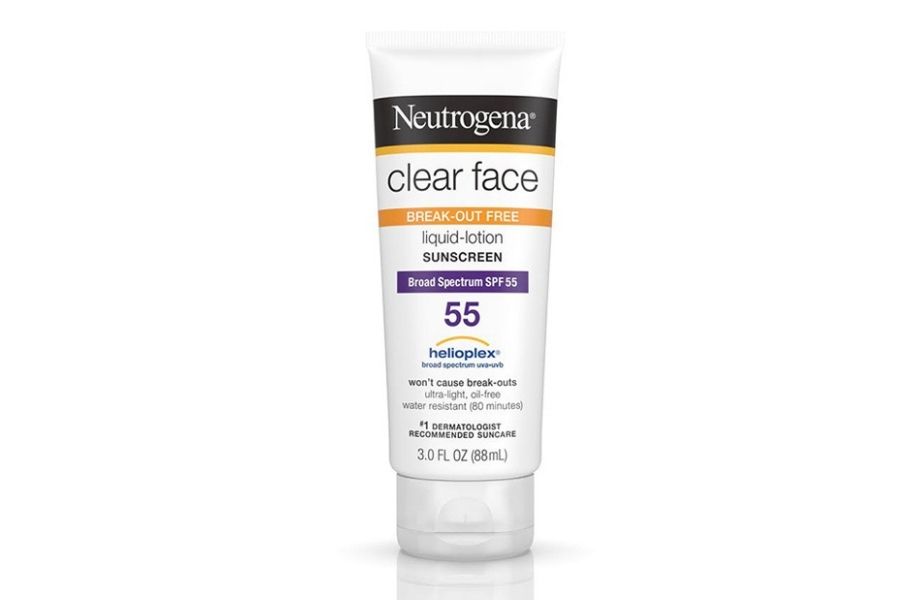 Kem chống nắng Neutrogena Clear Face Break-Out Free Lotion SPF 55 