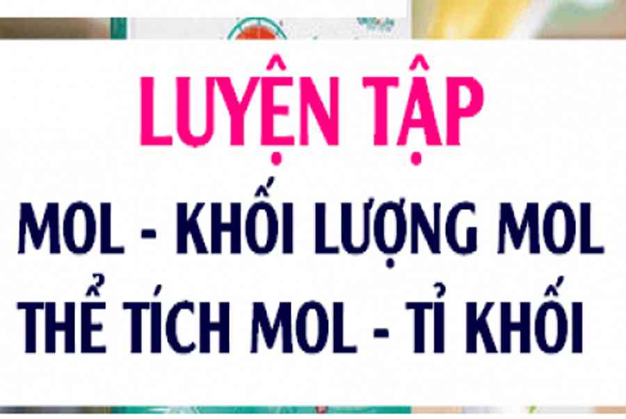 bai tap tinh khoi luong mol va the tich 1 mol chat khi