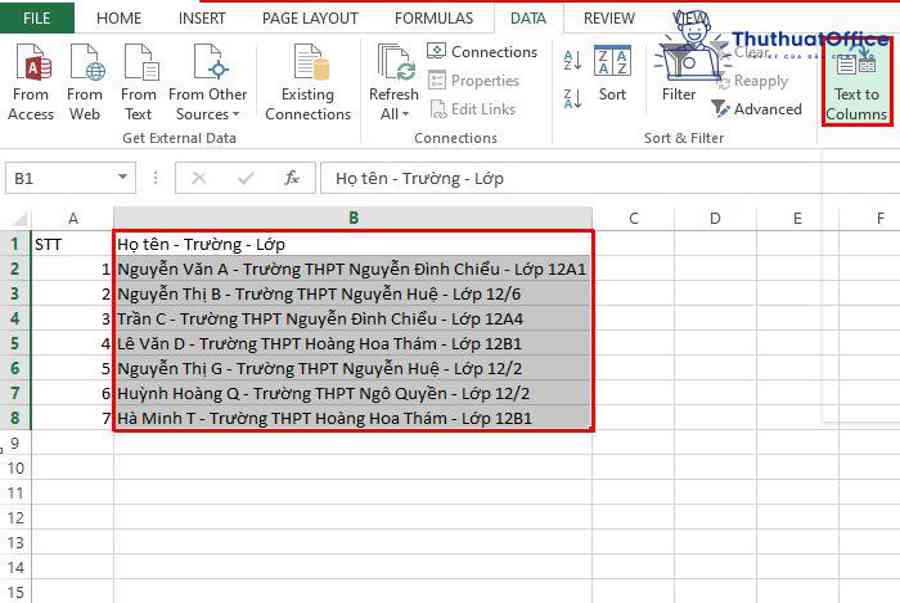 Ngỡ ngàng trước 4 cách chia ô trong Excel siêu đơn giản - TBDN